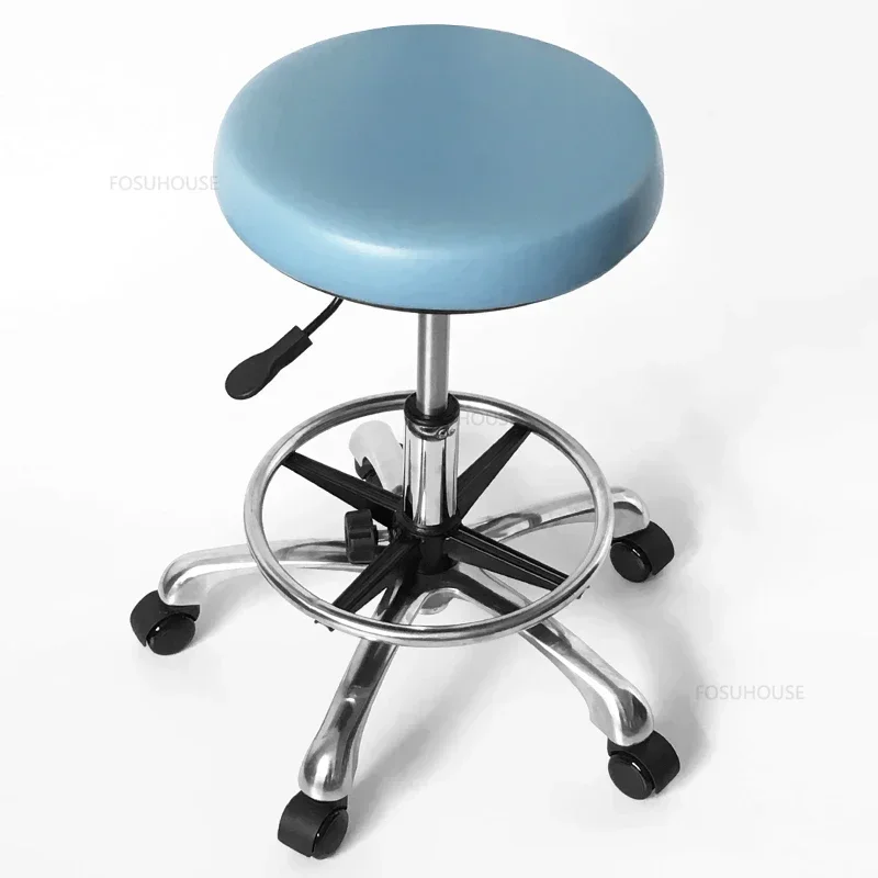 Minimalist Barber Chairs Dentist Backrest Stools Liftable Bar Swivel Chairs Beauty Salon Special Beauty Pulley Stool