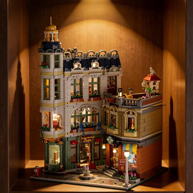 

Christmas birthday gift compatible 11371 modular building European shopping block urban building block model toy ﻿