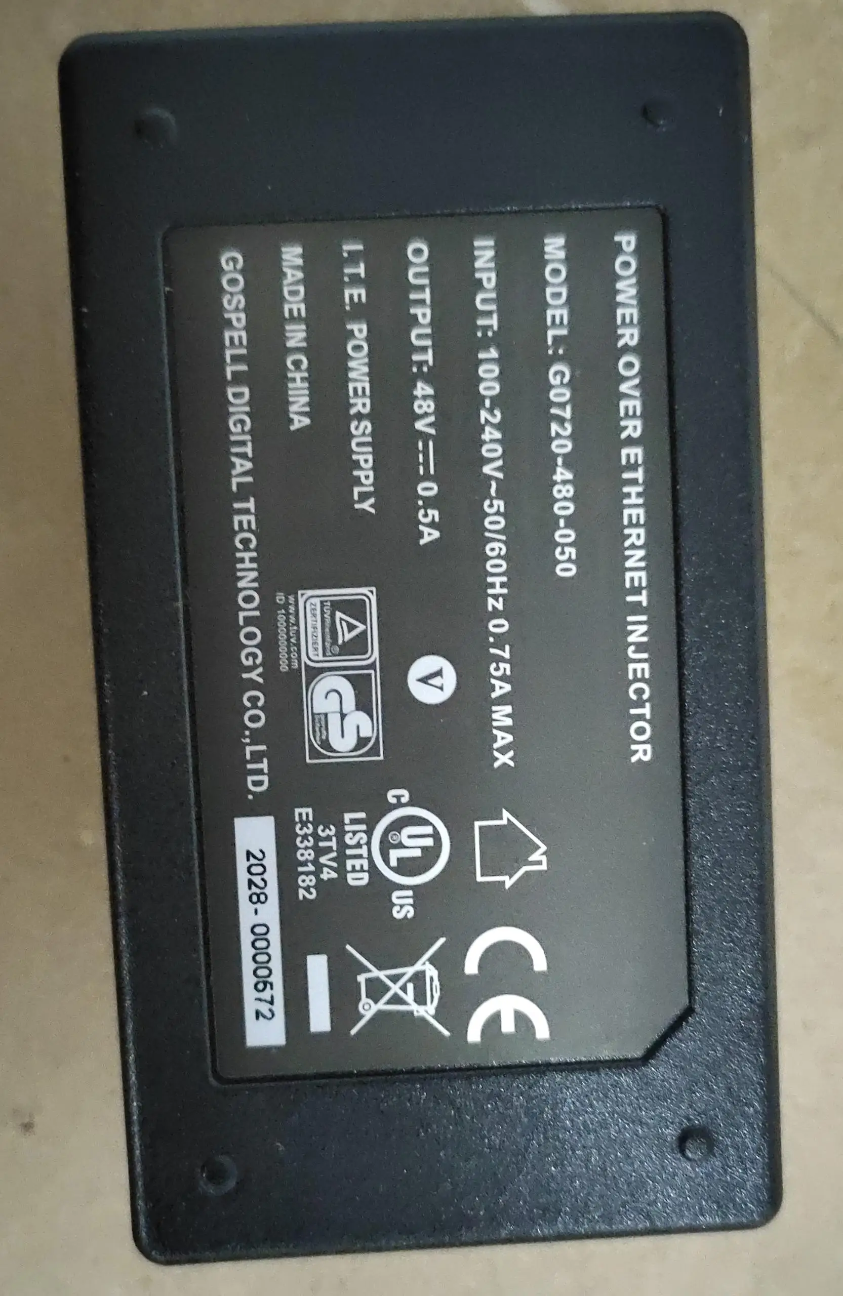 Adaptador de alimentação Ethernet 48v, 0.5a/0.32a, 100v-240v, conversor plug us/eu para ponto de acesso rápido cf-ew72 cf-e538acv2