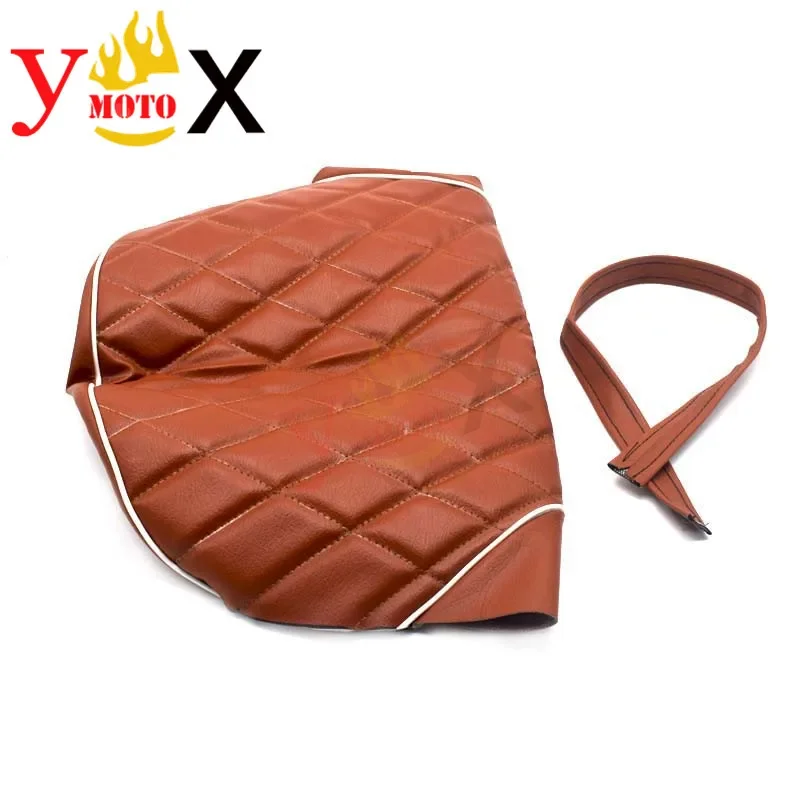 Naked Bike Motorcycle Modified Brown Seat Cover Guard PU Leather Cushion For Honda CB400 Super Four 1992-2015 CB400SF Hyper VTEC