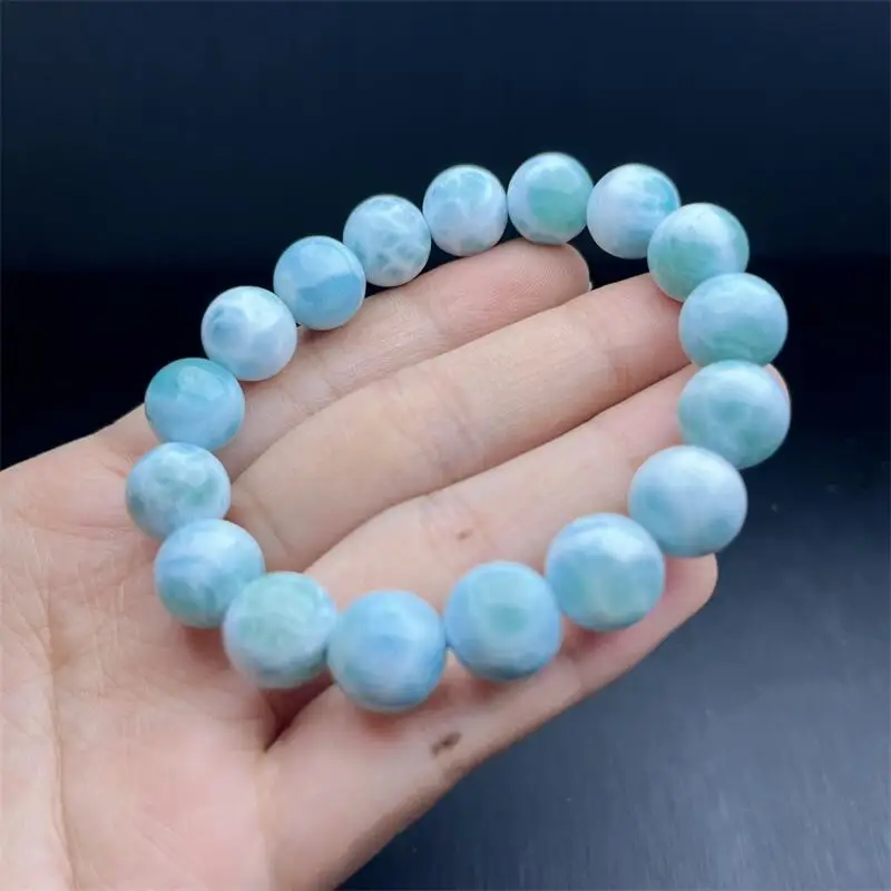 10MM Natural Larimar Bracelet Women Fashion Charm Crystal Healing Energy Gemstone Yoga Jewelry 1PCS