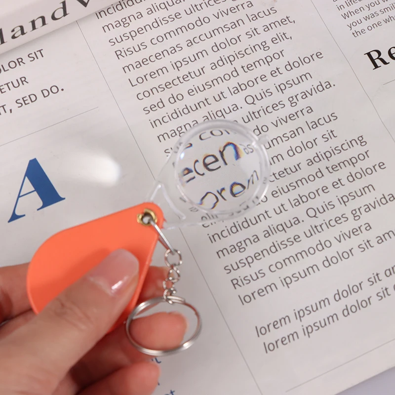 New【Portable High-definition Magnifying Lens For Old People Pocket Magnifying Glass Small Handheld Folding Keychain Magnifier】
