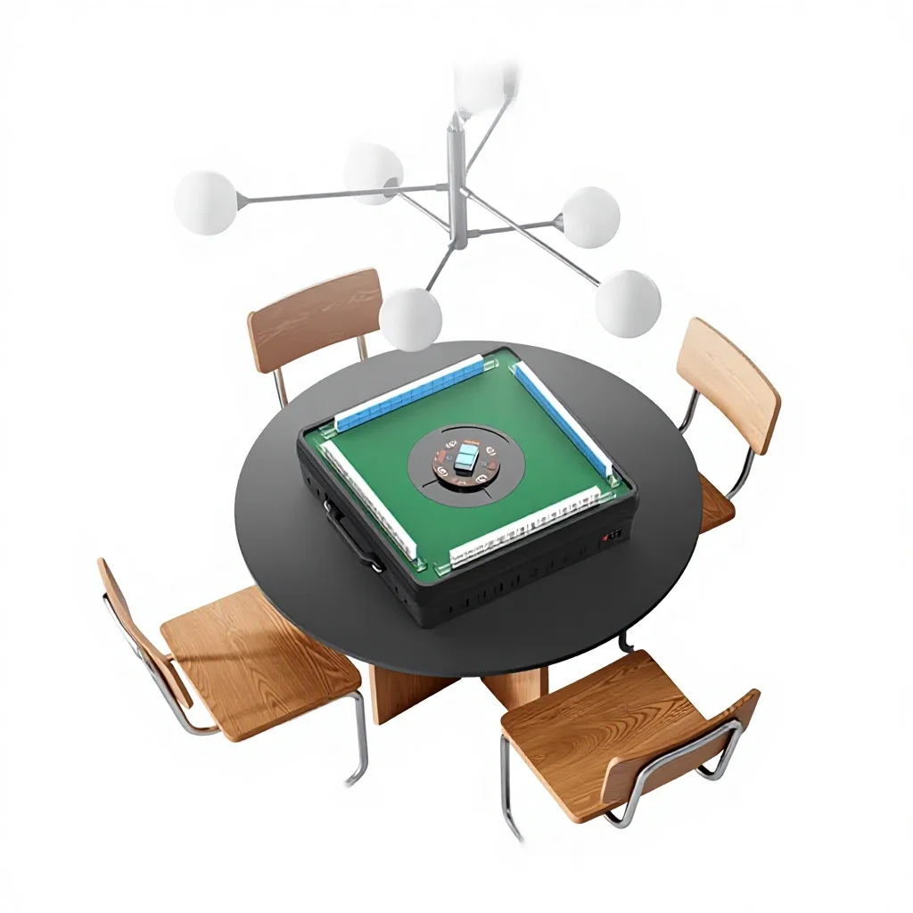 Compact Mahjong Table with Patented Random Shuffle 90% Lighter Design Portable Mahjong Machine for Small Spaces and Travel Use