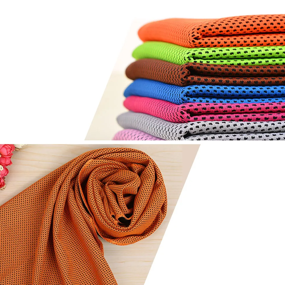 1Set Cool Sports Exercise Towel 3 Colors Polyester Sweat Absorption Cooling Towel for Running Jogging Gym Playground