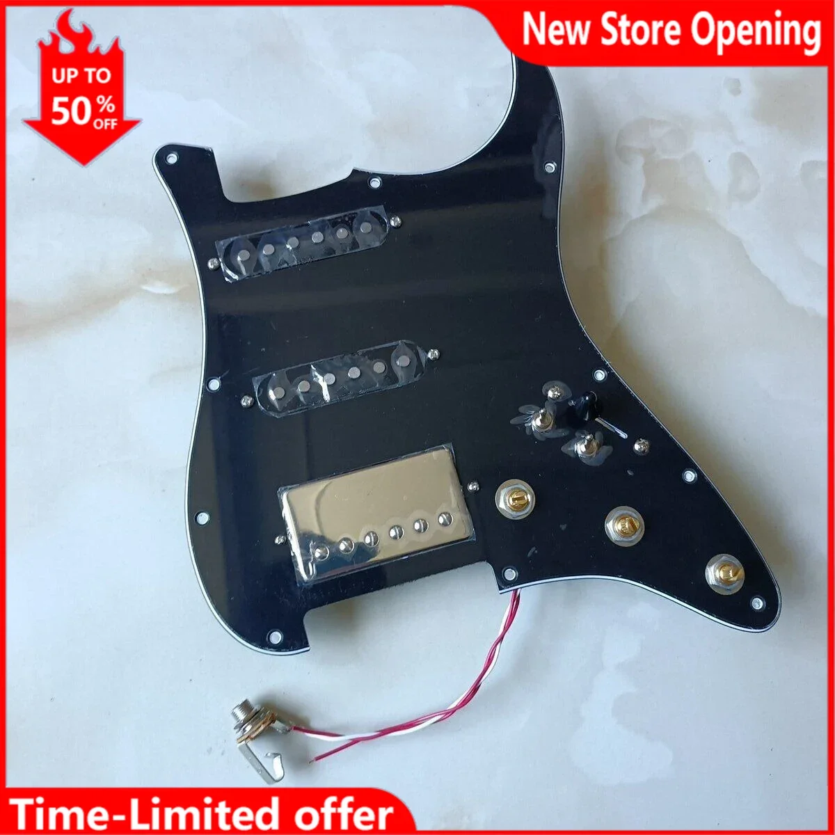 

SSH Prewired Guitar St Pickguard Set Loaded Alnico 5 Humbucker Pick Guard Coil Splitting Switch Multi Switch for ST Guitar