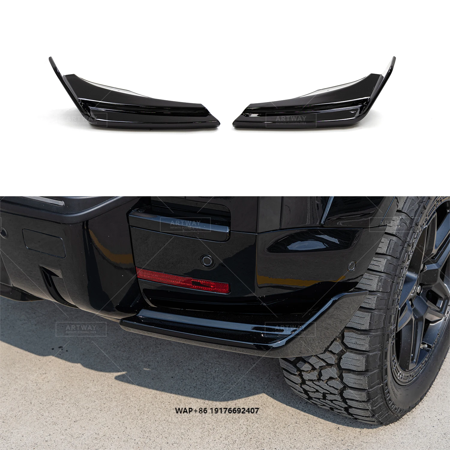 

High Quality Rear Bumper Cover for New Defender L663 Rear Sopiler Autoparts