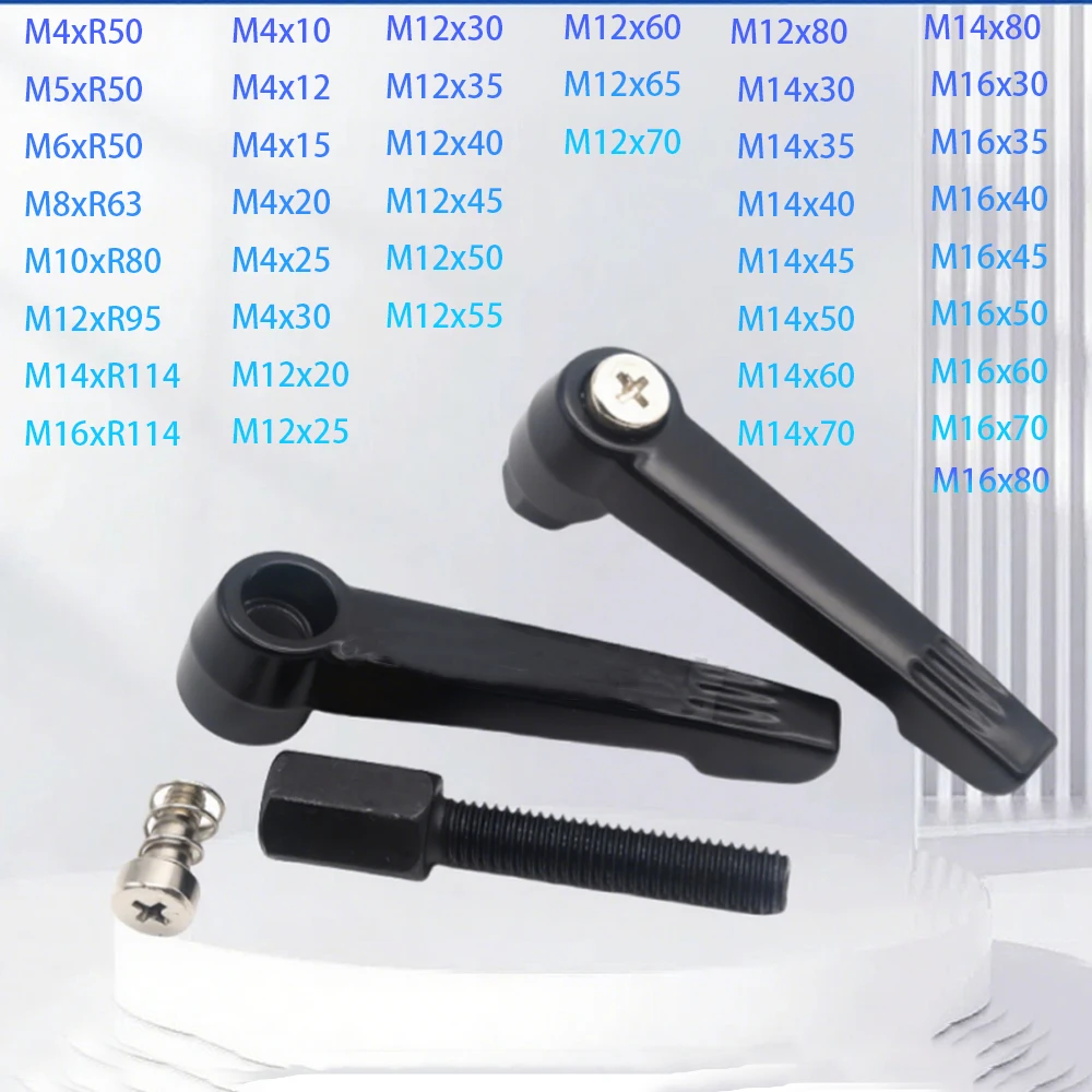 1Pcs Handle Screws Bolt M4 M5 M6 M8 M10 M12 M14 M16 Clamping Lever Machinery Adjustable Handle Locking External Male Thread Knob