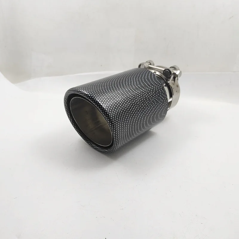 

Universal Car Exhaust Pipe Corrugated Roll Edge Stainless Steel Clamp Muffler Tail Throat Decorative Modification Accessories