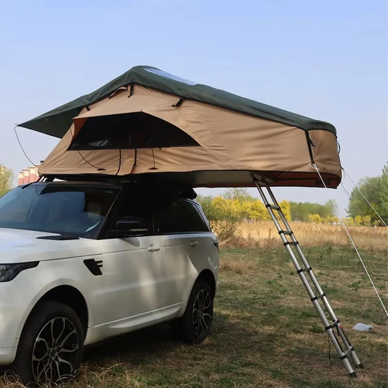 

Camping Rooftop Tent 2-4 Person Aluminum Based Oxford Fabric Rooftop Tent