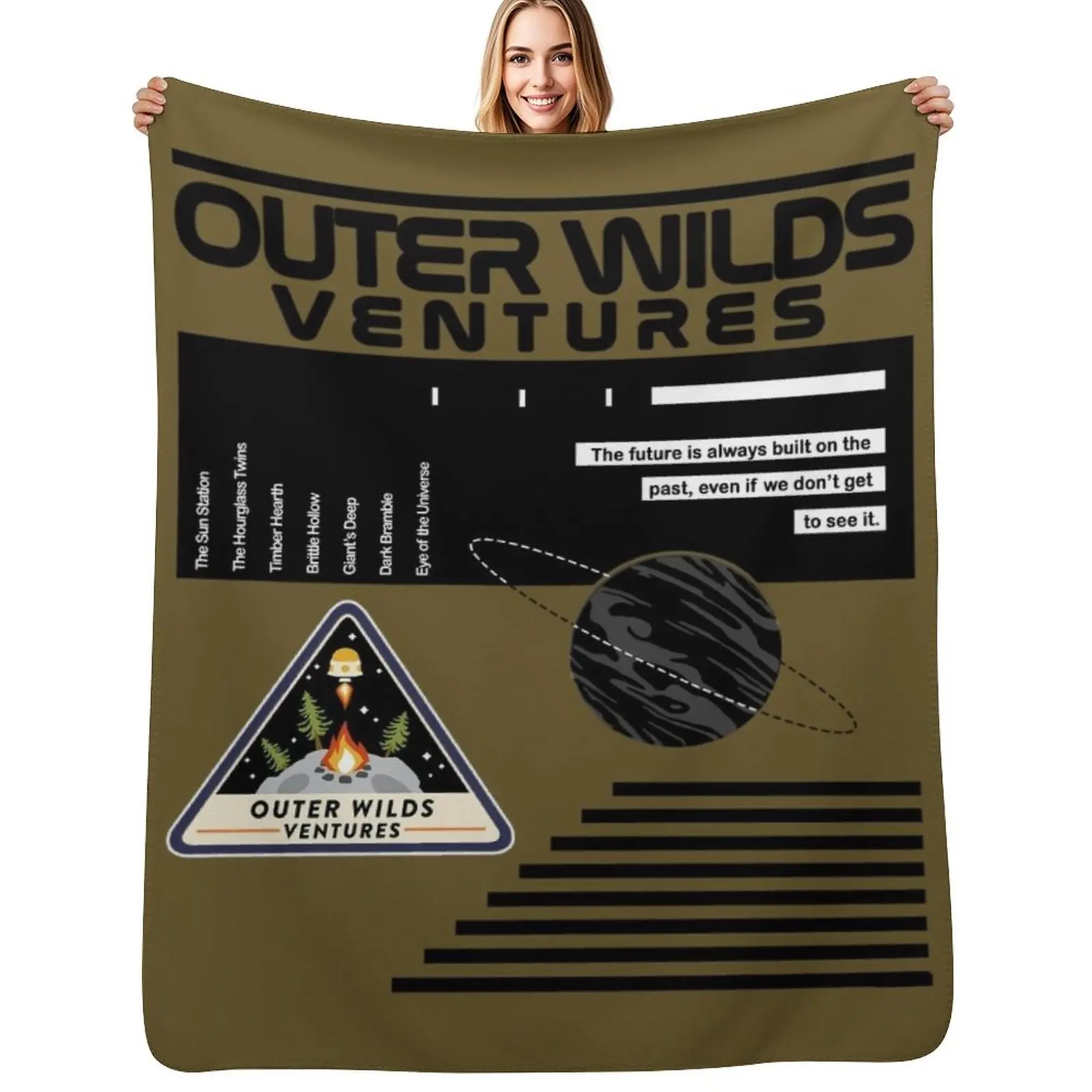 

NASA-Inspired Outer Wilds Ventures \t Throw Blanket Plaid Vintage Decoratives Large Blankets