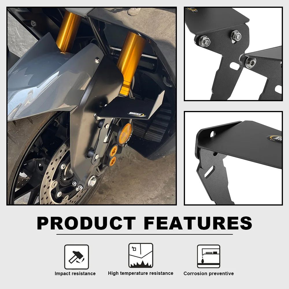 Motorcycle Front Fender Fixed Wing, Adjustable Fender Suitable For Kawasaki Ninja300 Ninja250 Ex300 Ex250 Z300 Z250 2013-2017