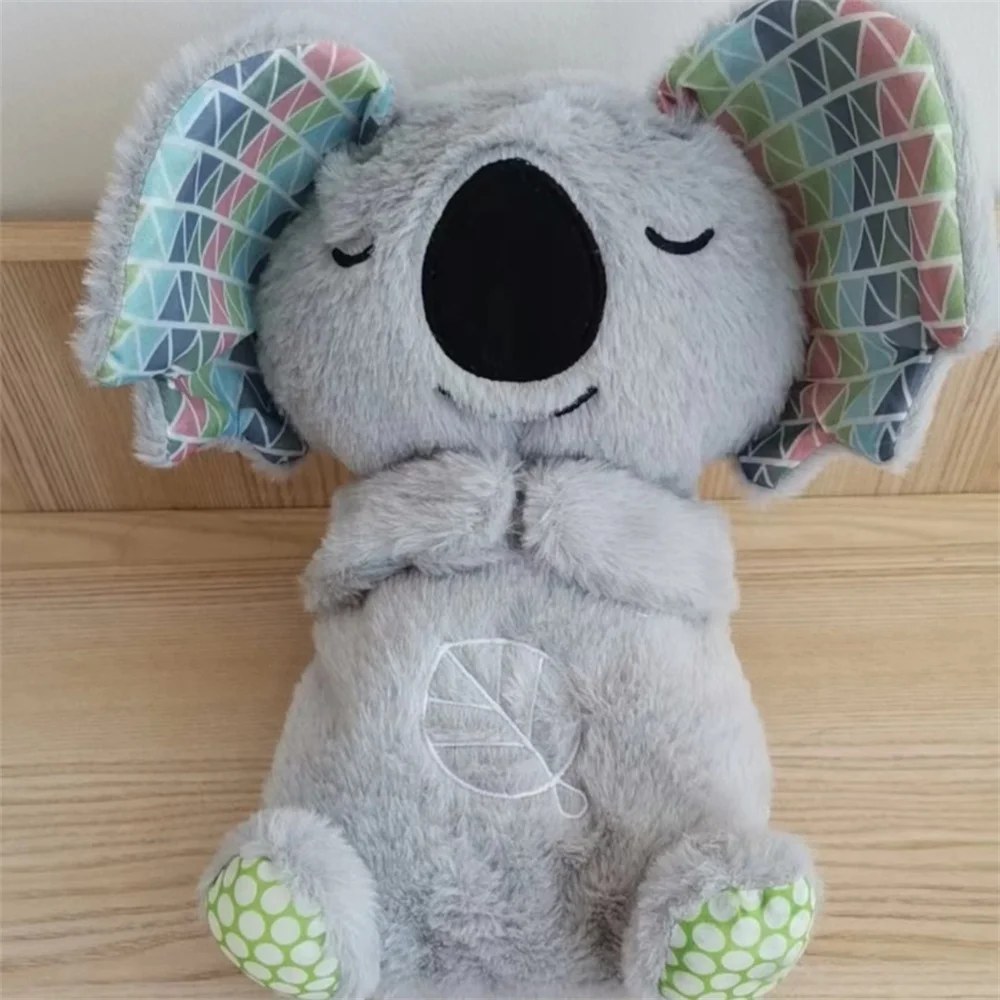 Muñeco de peluche con sonido y luz para calmar al bebé durmiendo, muñeco de peluche con iluminación de Koala, nutria de oso, música para dormir,