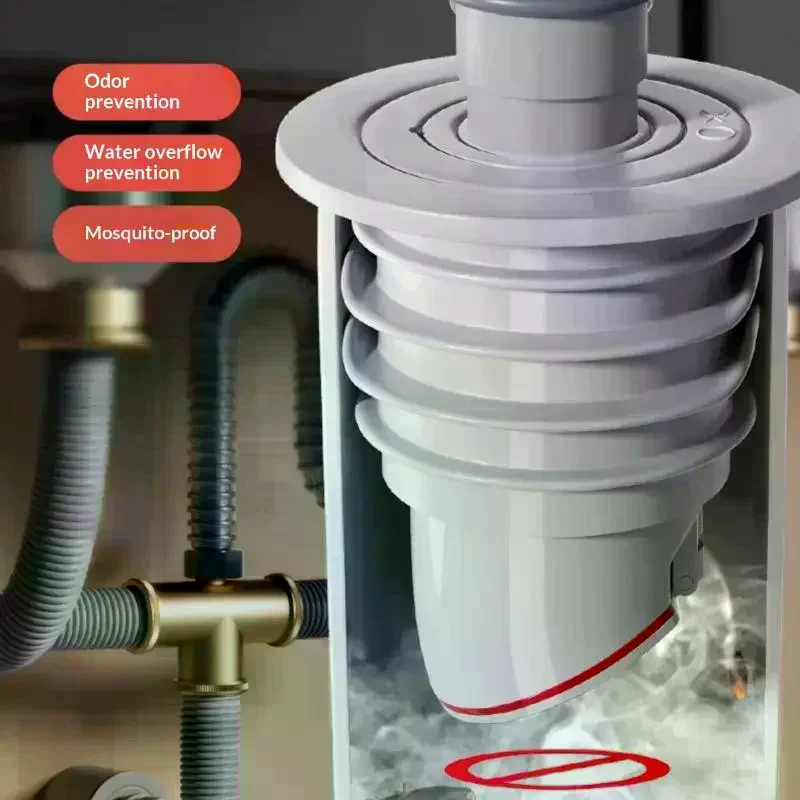 Silicone Bathroom Sewer Seal Ring Kitchen Sink Sewer Pipe Plug Washing Machine Anti-odor Leakage Floor Drain Seal Connector Plu