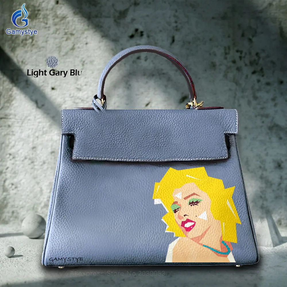 Printed A beautiful lady Customize Art Bags For women Handbags Designer Shoulder Bag Popular Genuine Leather Big Capacity New