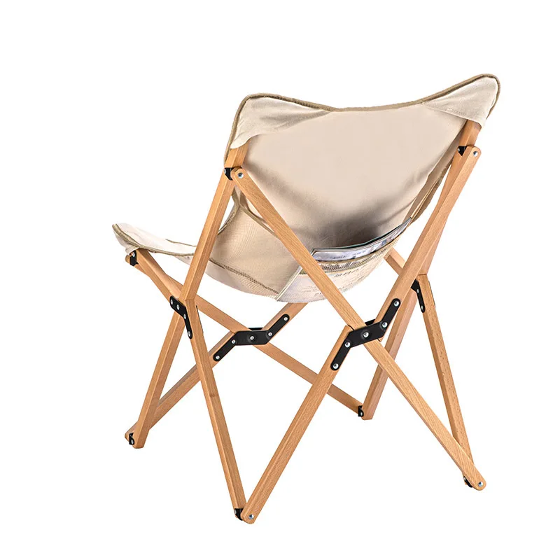 Mounthiker Outdoor Folding Wooden Chair Portable Ultralight Relaxation Chair Camping Fishing Picnic Beach Chair Seat M L Size