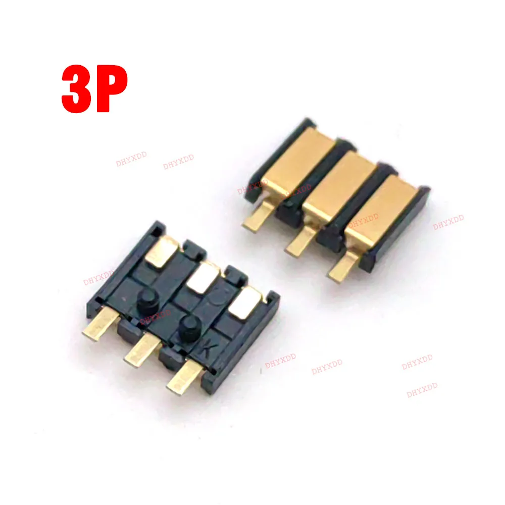 2 PCS Spring Compression Contact 2.5 MM Pitch 2 3 4 5 6 Pin Female Connector Surface Mount Battery Reflow Solder PCB