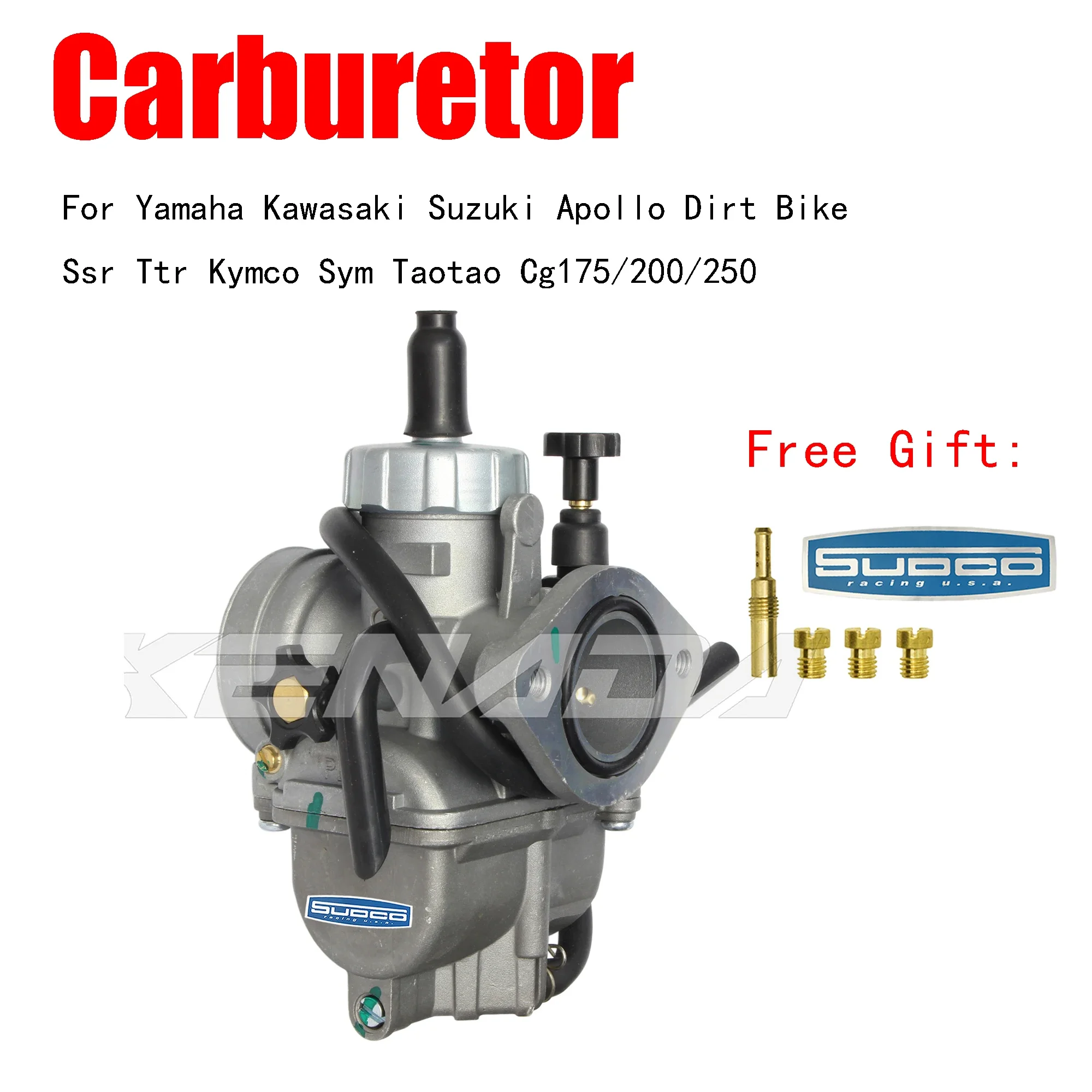 KENADA Carburetor PE26 mm Flange For Yamaha Kawasaki Suzuki Apollo Dirt Bike Ssr Ttr Kymco Sym Taotao Cg175/200/250