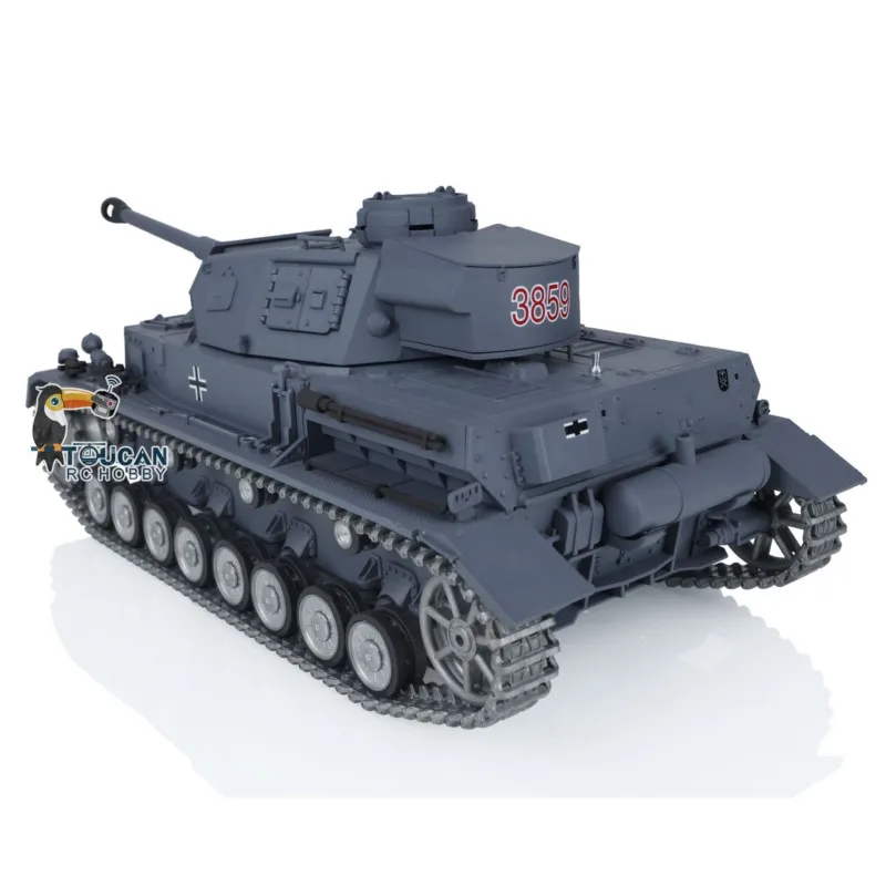 รถถังบังคับวิทยุ HENG LONG ขนาด 1/16 รุ่น 7.0 ปรับแต่ง Panzer IV F2 3859 รางโลหะ ล้อแบบจำลอง ของเล่นบังคับวิทยุ รุ่น TH17401
