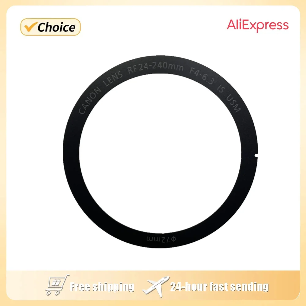 New  original Front Nameplate Label Logo Barrel Seal Ring FOR Canon RF 24-240mm F4-6.3 IS USM