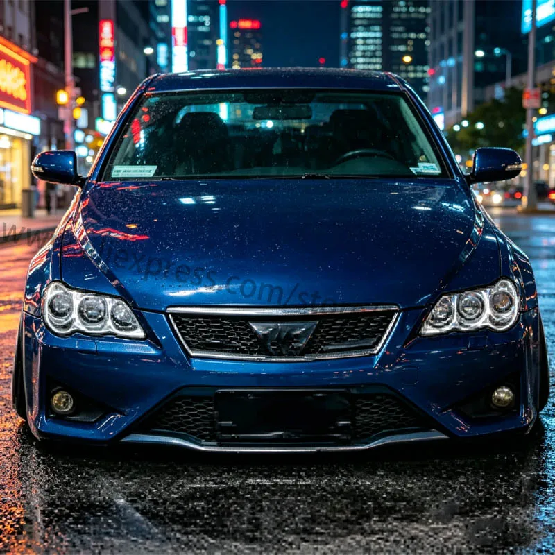 For 2005-2009 Old Toyota Mark X, Middle Mesh Grille, Chrome Front Bumper Grille Kit, Factory Independent R&D and Production. view 6