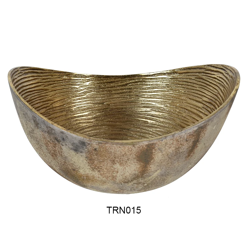 wholesale home accessories decorative gold distressed silver big metal bowls