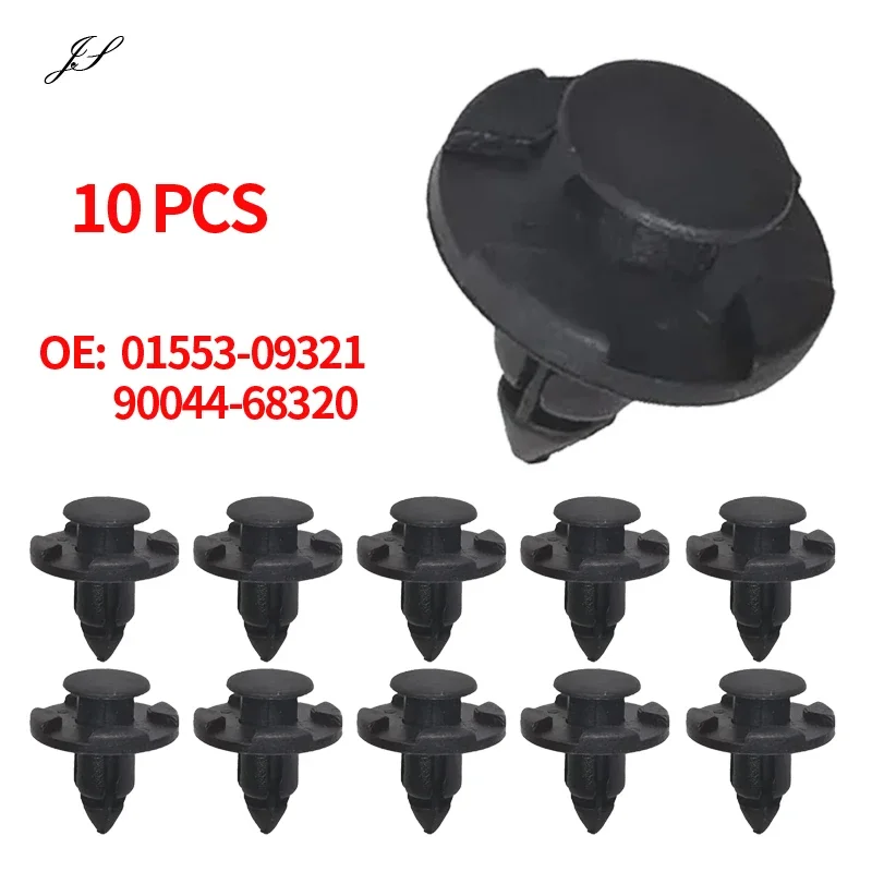

10PCS OE90044-68320 8mm Auto Body Fasteners Rivets Clips Bumper Trim Retainer Fastener Kit For Lexus Subaru Nissan 01553-09321