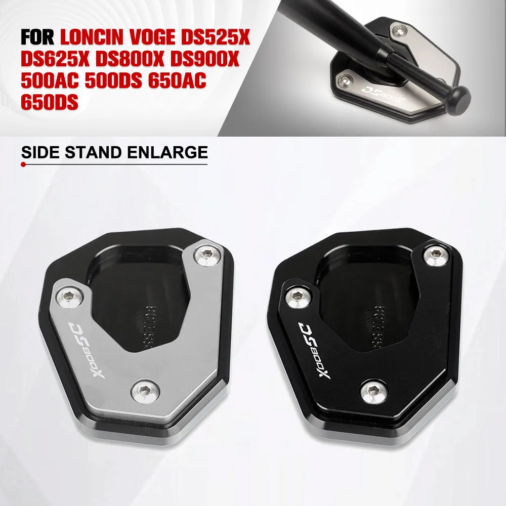 

Motorcycle Kickstand Side Stand Enlarger Plate Pad Extension For LONCIN VOGE DS525X DS625X DS800X DS900X 500AC 500DS 650AC 650DS