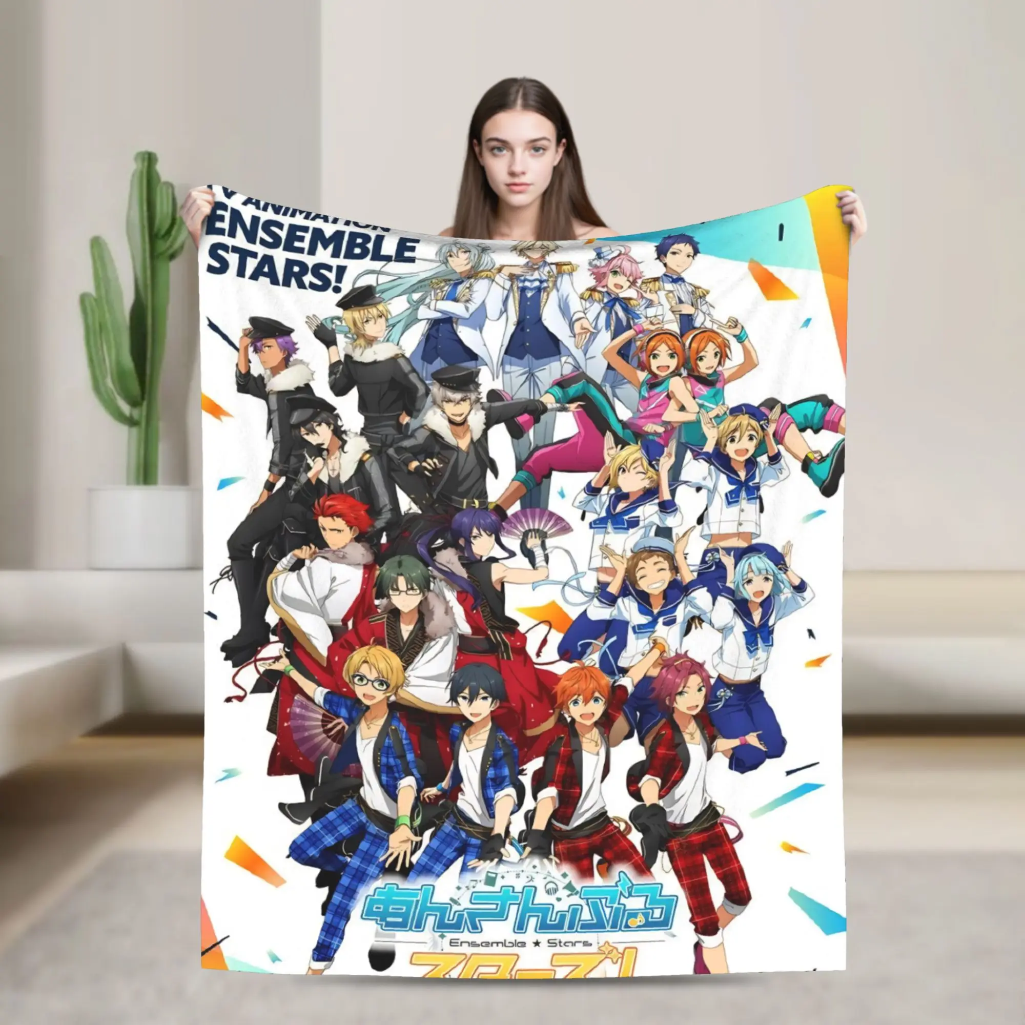 E-Ensemble-Stars Gift Blanket For Men Women Super Soft Warm  Throw Blankets for Bed 50x60 Inches Multi-size