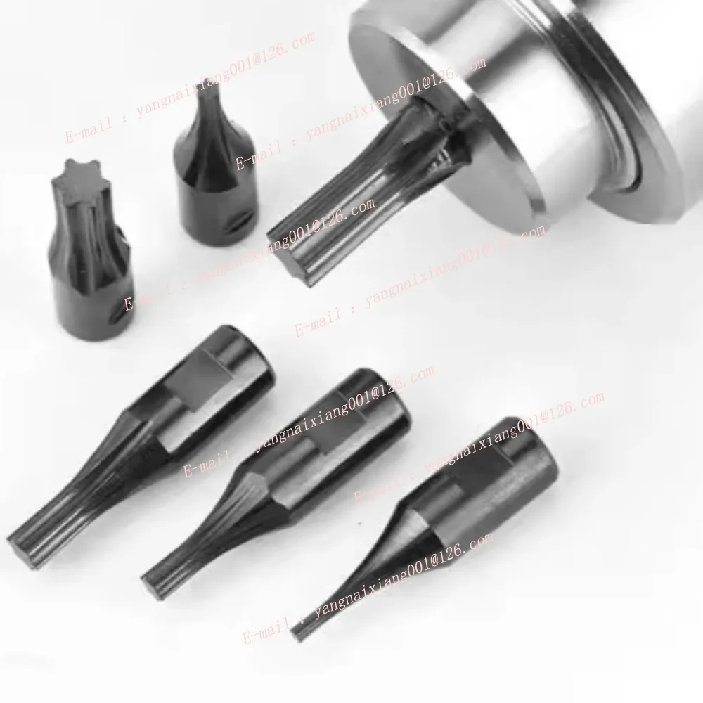 CNC High Speed Steel With Coated Hexagon Rotary Broach Punch Bit Punching Tool Holder Rotated Blanking Cutter Coating Alloy Head