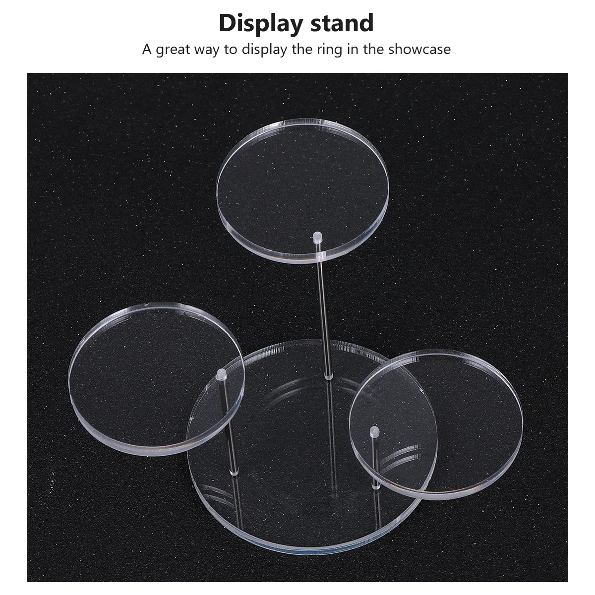 

1Set Ring Display Stand Multilayer Jewelry Display Rack Elegant Showcase for Store Ring Show Rack