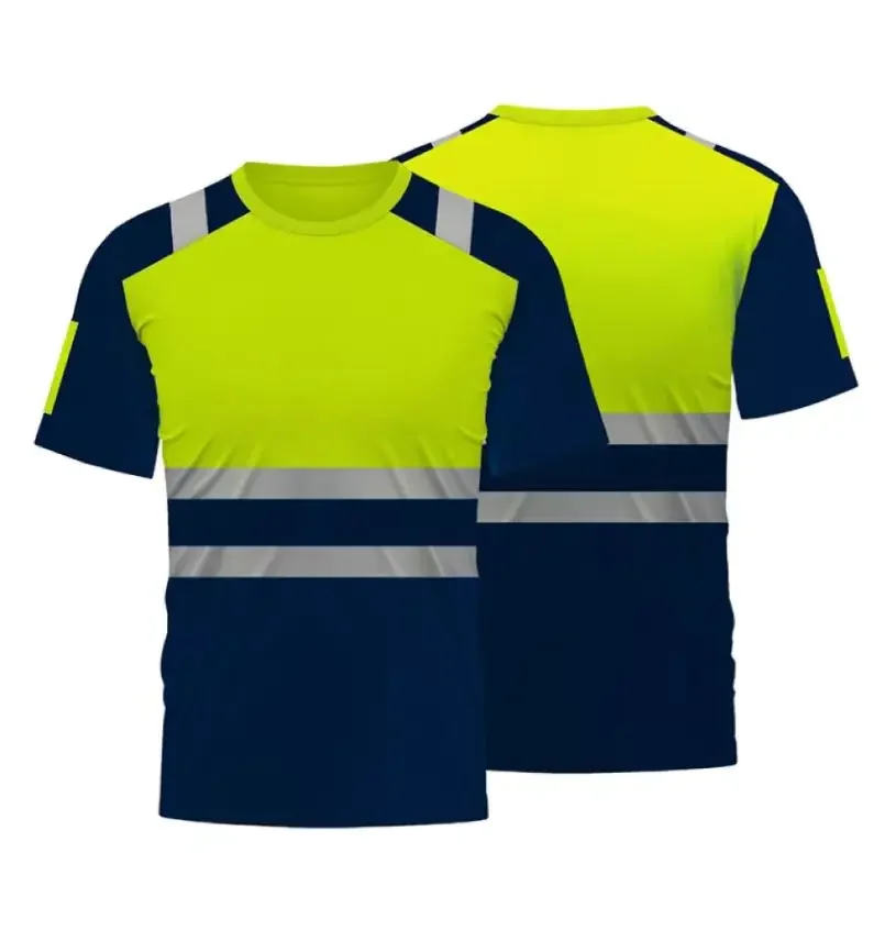 Summer Safety Work Shirt Summer Breathable Work Shirt Cast T-shirt Quick Drying Sweat Wicking High Visibility Shirt Oversized An