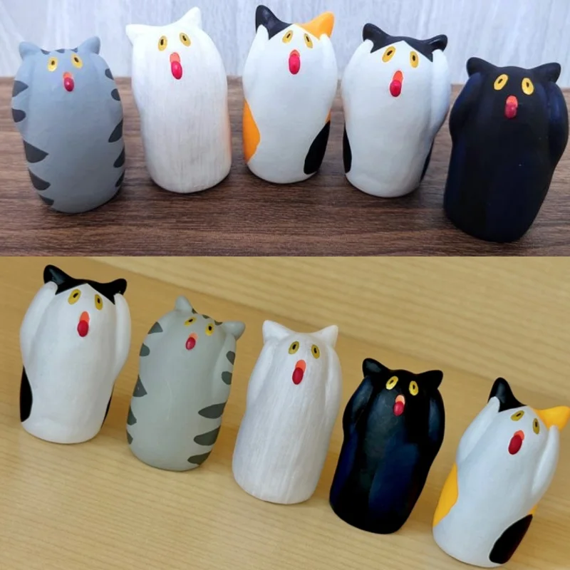 

Игрушки Капсульные игрушки в кабине Забавные животные Крик Веселые всемирно известные картины Горилла Табби Кот Хачи Неко Бязь Орнамент Фигурки