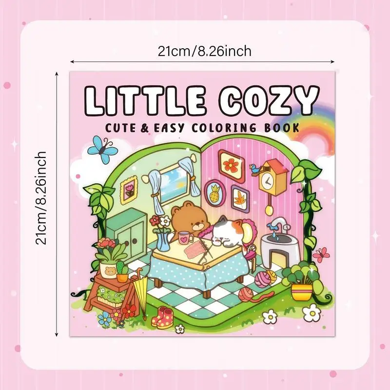 Coloring Book For Toddler Easy Cozy Coloring Workbook Portable Educational Preschool Learning Activity For School Kindergarten