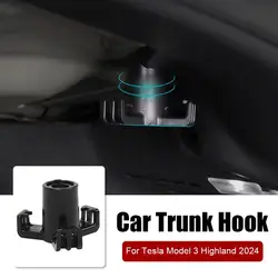 Trunk Grocery Bag Hook For Tesla Highland 2024 Trunk Hook Practical Car Bolt Cover Mounting Holder Car Accessory