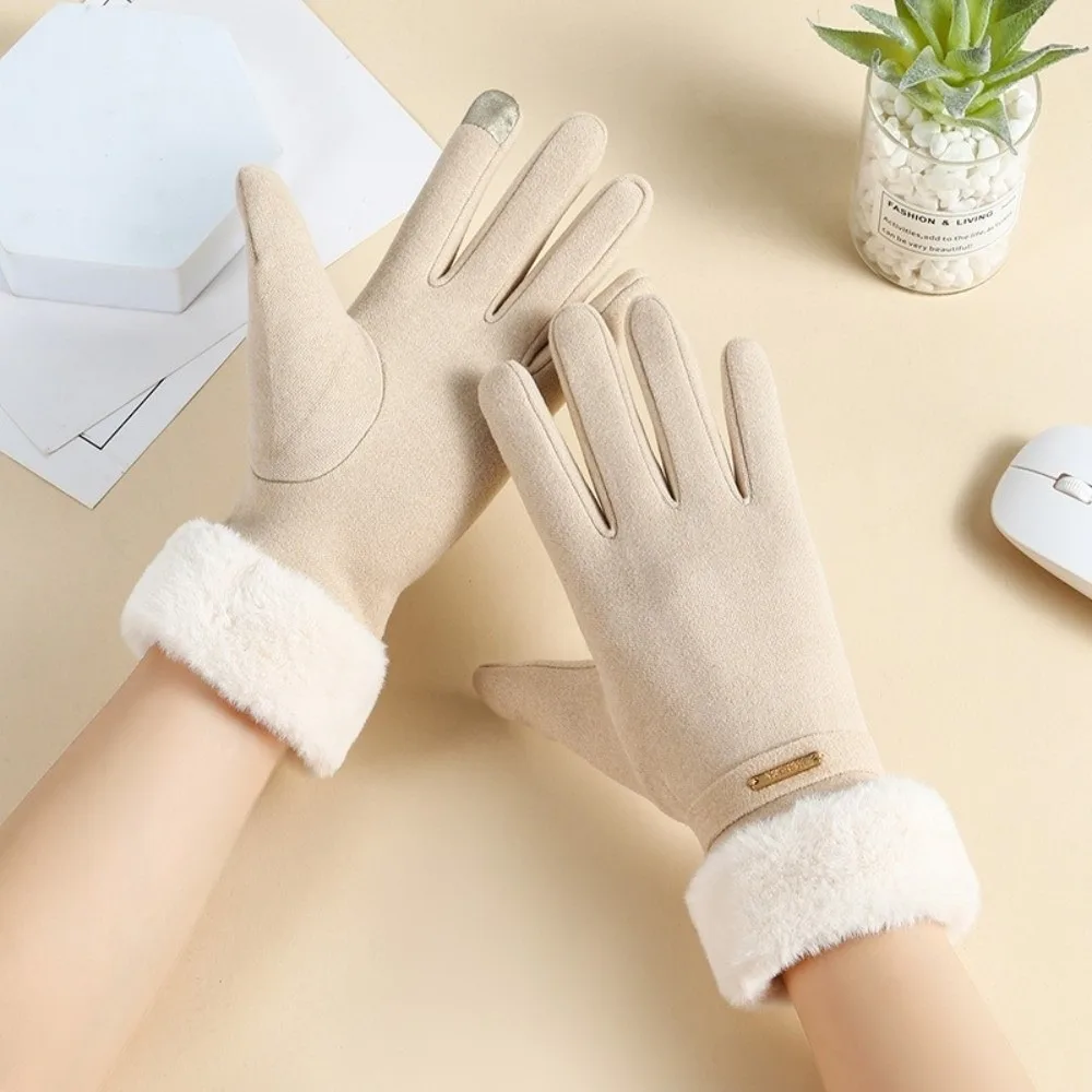 New Touch Screen Winter Warm Gloves for Women Plus Velvet Warm Tools Outdoor Cycling Gloves Anti-slip Cold-proof Gloves