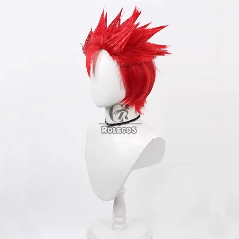 Magic and Muscles Dot Barrett Cosplay Wigs 33cm Short Red Synthetic Hair