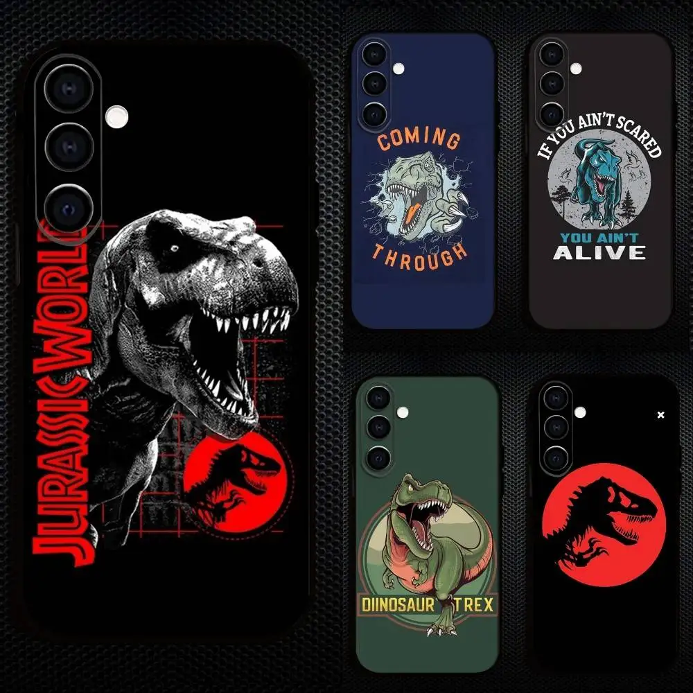 J-JJurassic D-Dinosaur pattern  Phone Case For Samsung Galaxy A73,A72,A71,A70,A53,A52,A51,Others Soft Black Cover