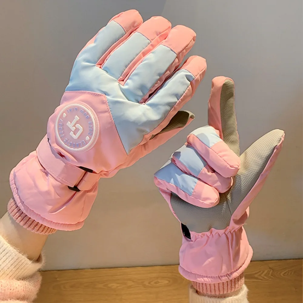 

New Thickened Riding Gloves Windproof Anti-slip Warm Gloves Skiing Gloves Cold Proof Full Finger Gloves Outdoor