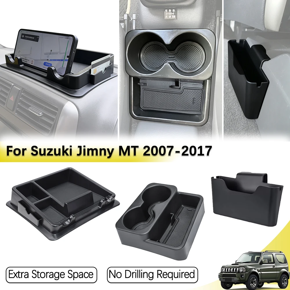 Storage Box Kit Dashboard Center Console Organizer for Suzuki Jimny Manual Trans JB43 2007-2017 Interior Storage Accessories