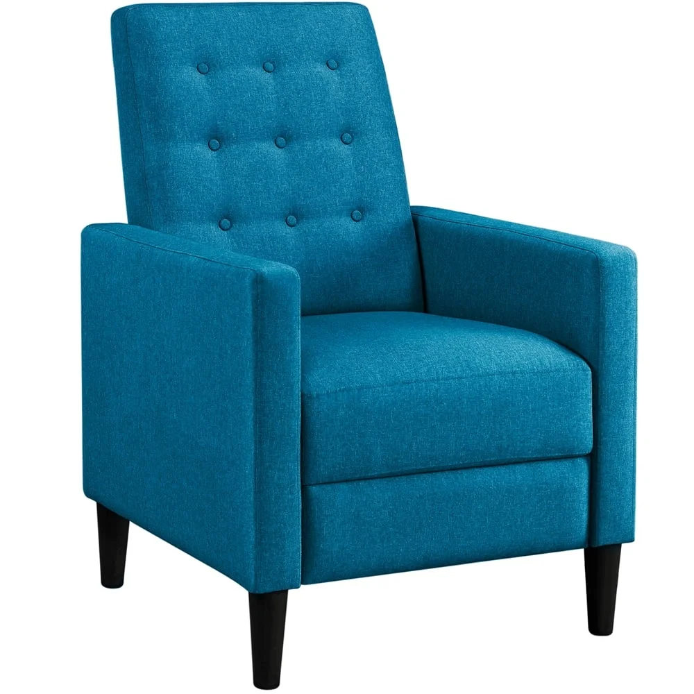Modern Push Back Recliner Chair Tufted Fabric Pocket Spring Indoor Adjustable Footrest Comfortable Sturdy Easy Assembly For image 2