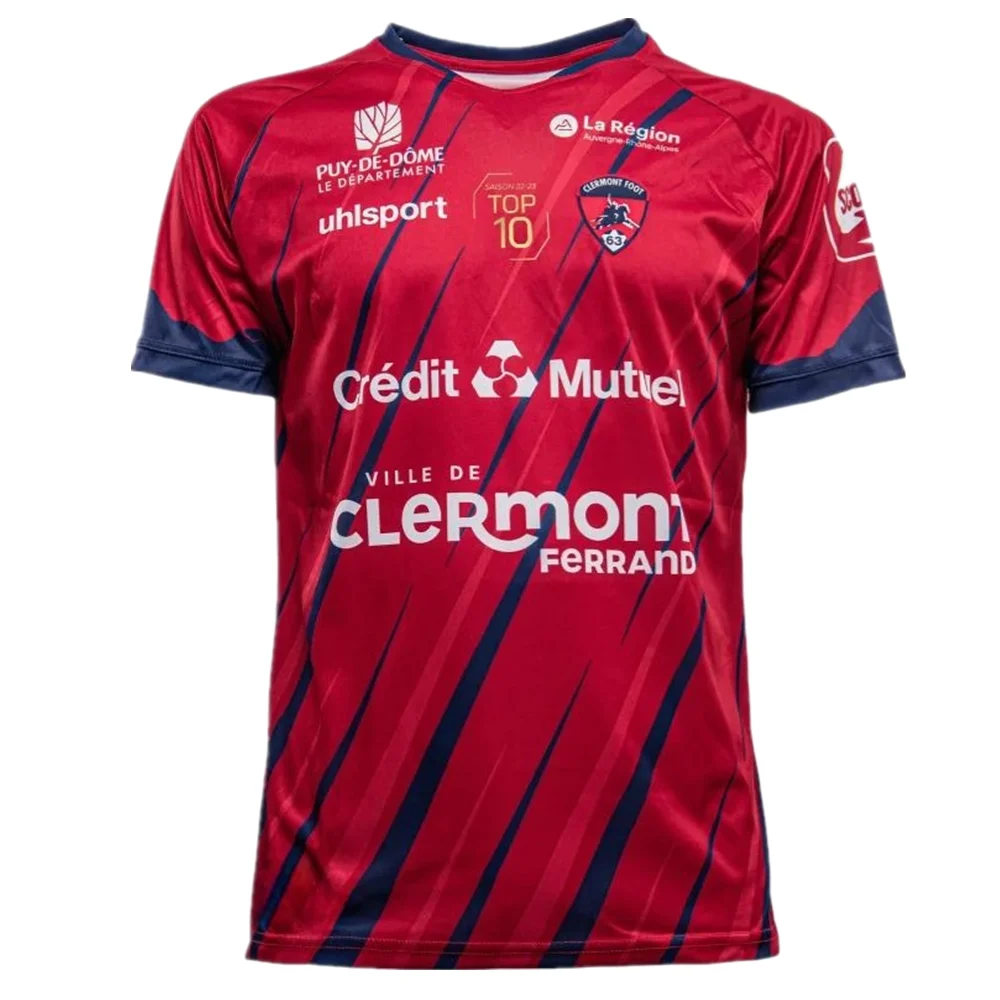 23/25 Clermont Home الفانيلة الرجال التجفيف السريع تنفس تي شيرت Clermont بعيدا الفانيلة كرة القدم التدريب تي شيرت رياضي #5