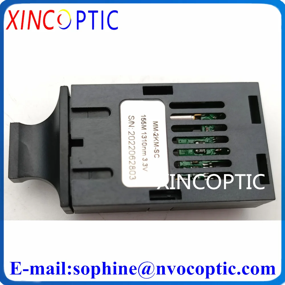 2Pcs 1x9 155M 2KM MM Industrial Type Fiber Module,155Mbps 1*9 SC Duplex 1310nm Multimode 3.3v Transceiver