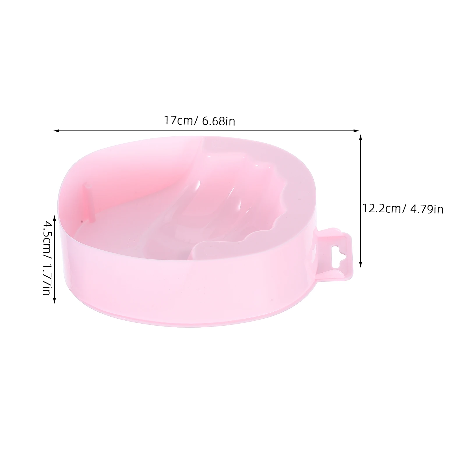 1개 플라스틱 네일 케어 볼 직사각형 내구성 있는 네일 트리트먼트용 트레이 인조 손톱 제거 매니큐어 도구