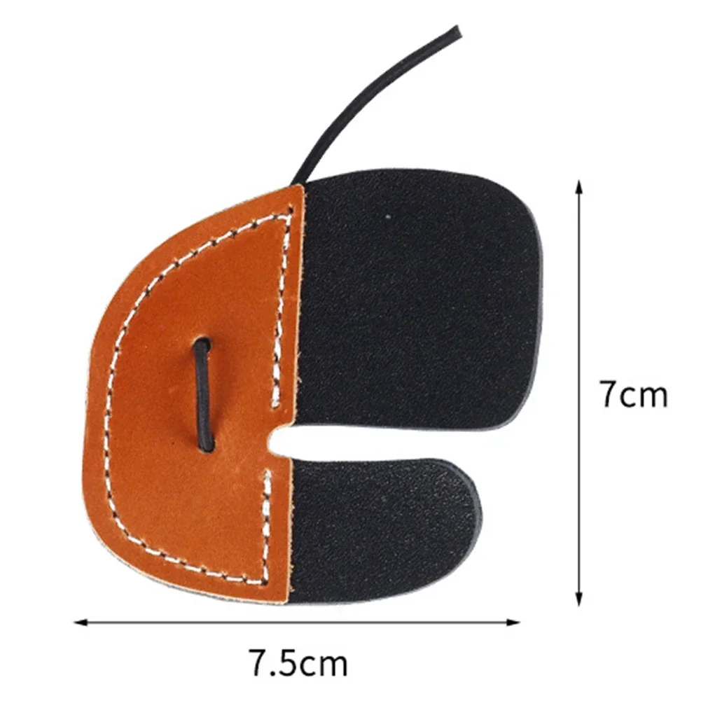 High Quality Finger Guard Reduce Pain Thickened 17.3g Brown Leather Material Better Experience Better Protect Fingers