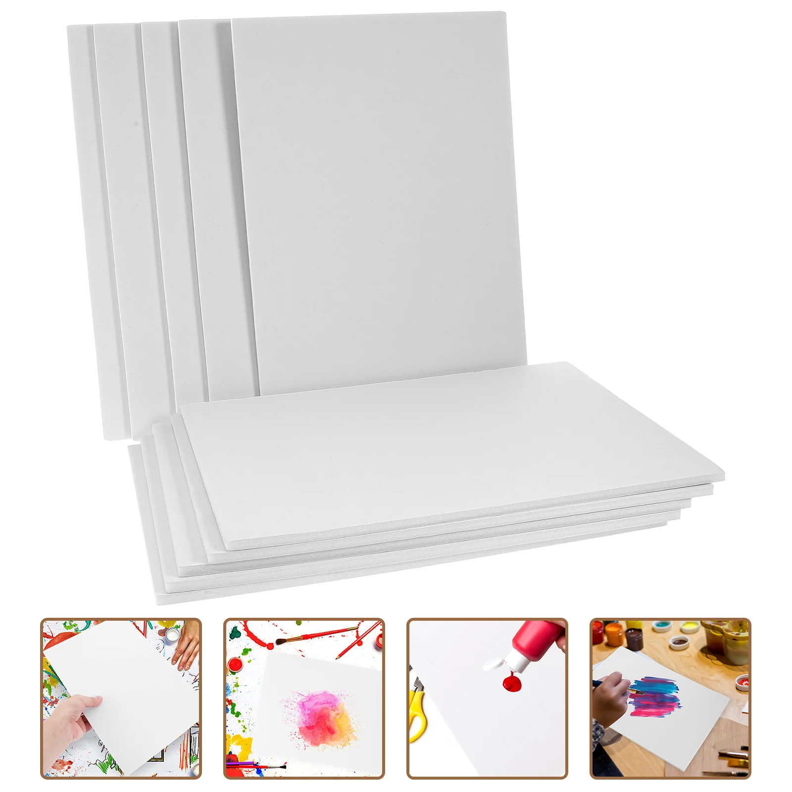 10 Pcs DIY Blank Foams Boards Craft White Model Making Material Large Poster Paper