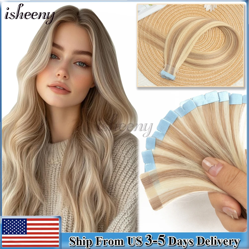 

Мини-лента для наращивания волос, клейкая лента Remy, бесшовная лента из человеческих волос, прямые наращивание волос, 10 шт./упак., 12-24 дюйма