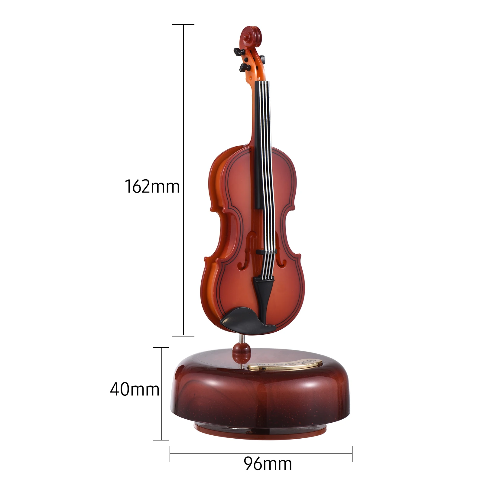 Music Box Wind Up Twirling MusicBox Rotating Stringed Musical Instrument Miniature Replica Artware Gifts for Christmas Birthday