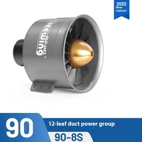 Freewing Second-Generation 90mm-12 Blade Metal Frame Culvert Power Set -8s Complete Power Set E72215
