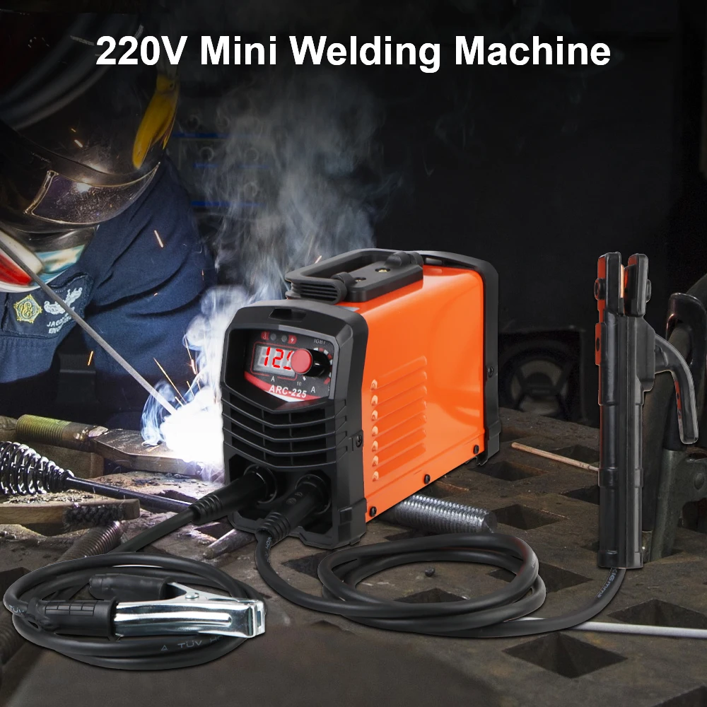 ​Portable Electric Welder Inverter 220V ARC225 EU Plug Welding Machine 20-225A Adjustable Mini Iron Electric Welding Equipment