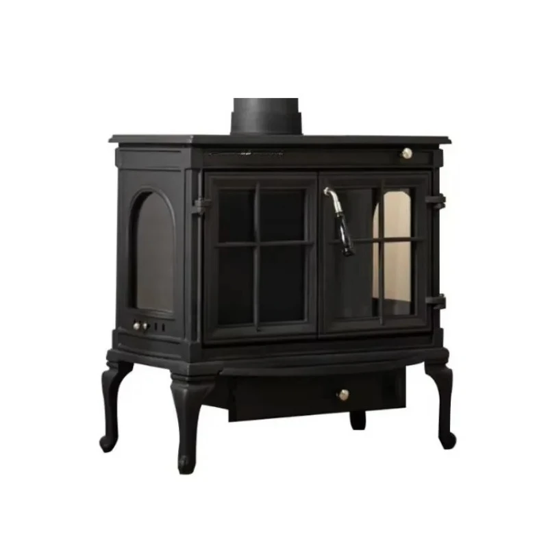 Modern Classic Mini Wood Burning Stove Small Size Cast Iron Outdoor Camping Stove Stylish Design